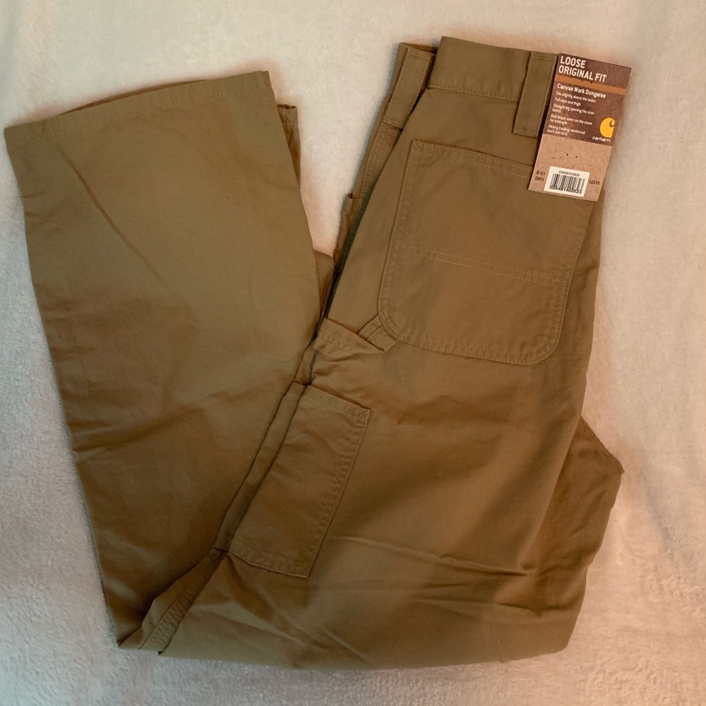 NWT Carhartt canvas work dungaree 32x32
